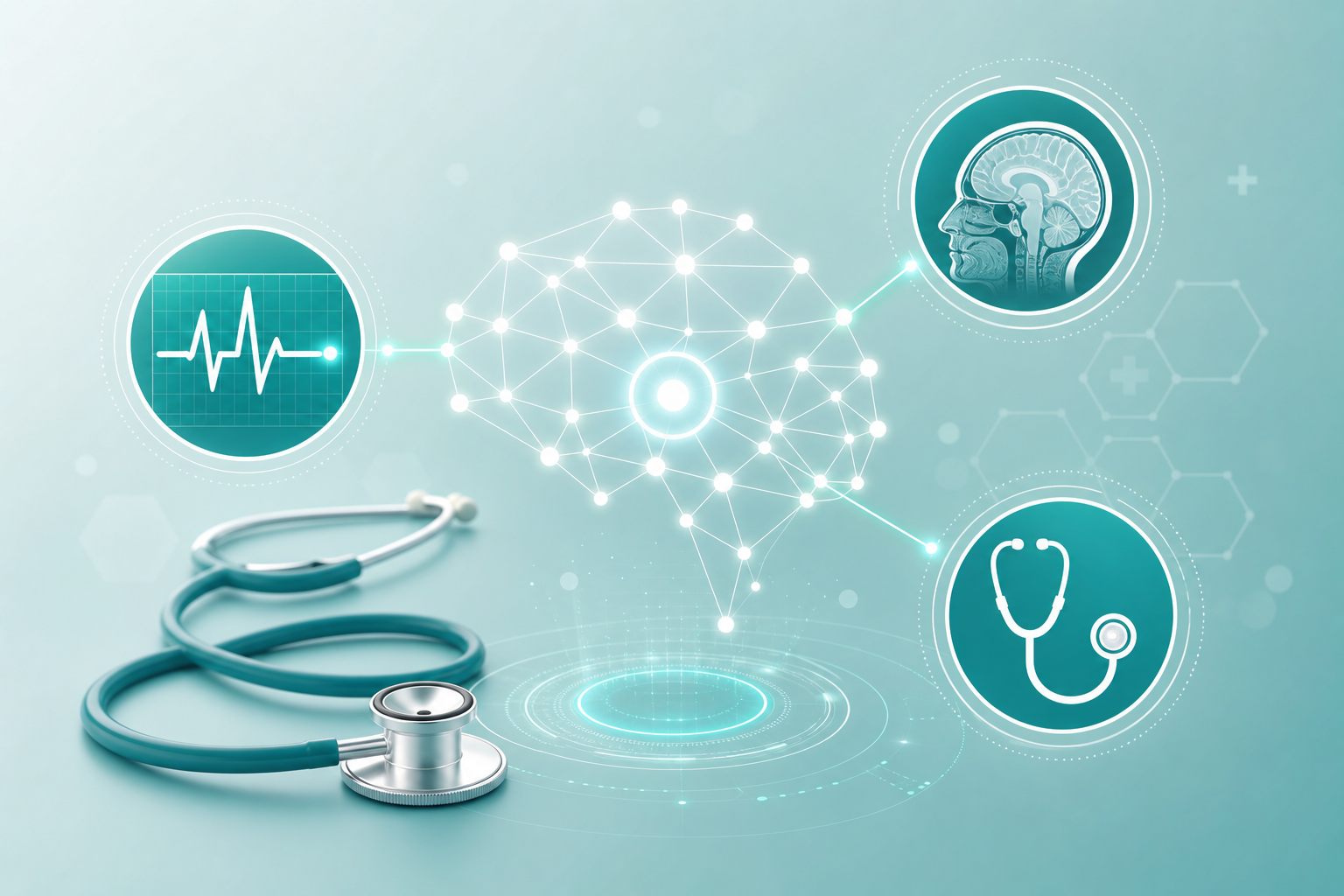 Advanced AI medical technology in hospitals and laboratories